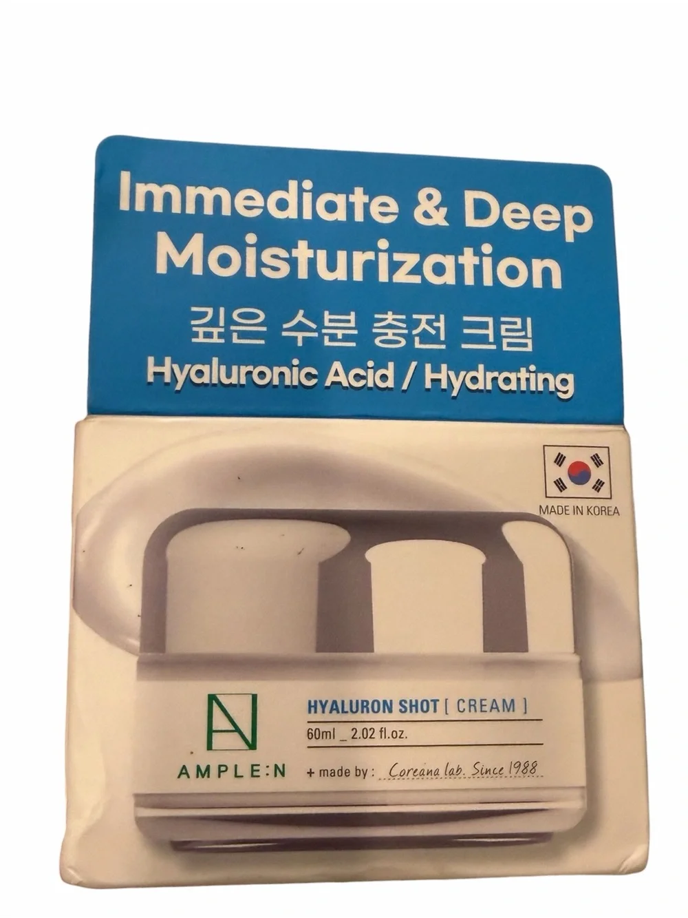 Coreana AMPLE:N Hyaluron Shot‎ Cream 60ml Anti Aging Moisture Elastic Hydration